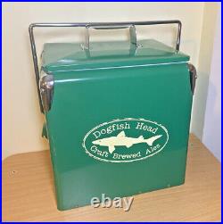 Dogfish Head Craft Brewed Ales Promotional Metal Beer Cooler Ice Box Green RARE