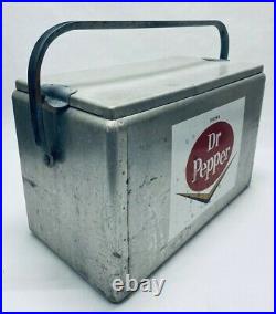 Dr Pepper Aluminum Cooler (after 1950) Advertising Logo Metal display decor soda