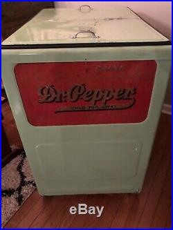 Dr. Pepper Metal Cooler Soda Ice Chest