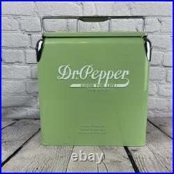 Dr Pepper Metal Embossed Picnic Cooler By American Retro Green Limited Edition Dr Pepper Metal Embossed Picnic Cooler By American Retro Green Limited Edition
