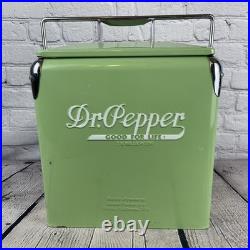 Dr Pepper Metal Embossed Picnic Cooler By American Retro Green Limited Edition Dr Pepper Metal Embossed Picnic Cooler By American Retro Green Limited Edition