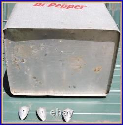Dr. Pepper Vintage Metal Cooler Embossed Red Letters Soda Ice Chest Rare