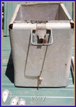 Dr. Pepper Vintage Metal Cooler Embossed Red Letters Soda Ice Chest Rare