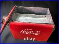 Drink Coca Cola Bottles Cooler, Vintage Metal Picnic Ice Chest, Bottle Opener