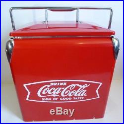 Drink Coca Cola metal Coke Cooler Red insulated modern retro