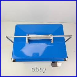 Drink Pepsi-Cola Retro Metal Cooler Ice Chest Blue Bottle Opener Portable Picnic