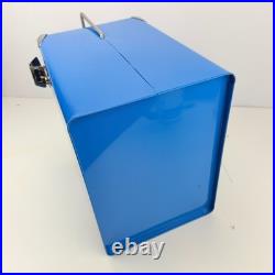 Drink Pepsi-Cola Retro Metal Cooler Ice Chest Blue Bottle Opener Portable Picnic