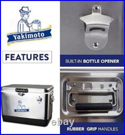 Drink Refrigeration Metal Cooler 51L Yakimoto Reto Ice Chest for Party Traveling