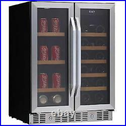 EdgeStar CWB1760FD 24 Inch Wide Wine and Beverage Cooler with French Doors