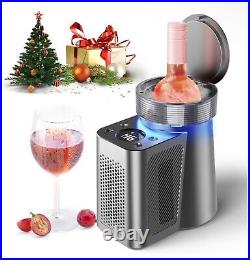 Electric Wine Chiller, Portable Iceless Wine Cooler for 750ml Red & White Wine