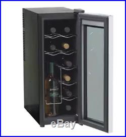 Electric Wine Cooler Bar Supply Small Compact Mini Refrigerator 12 Bottle Rack