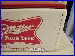 Embossed Metal Double Sided Vintage Miller High Life Beer Cooler Miller Brewing