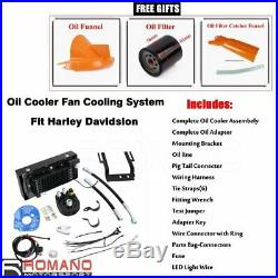 Engine Reefer Oil Cooler Fan Cooling System For Harley Dyna FXDF FXDB 1993-2017