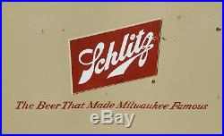 Excellent Vintage Mid Century Retro Cronstroms Metal Schlitz Beer Picnic Cooler