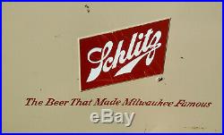 Excellent Vintage Mid Century Retro Cronstroms Metal Schlitz Beer Picnic Cooler