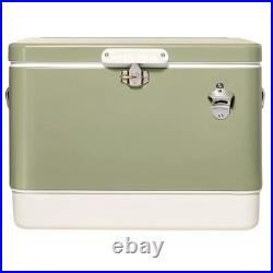 FSE Retro Metal Cooler, 80 Can/54 Qt. Capacity, Hard-Sided, Two Tone, Holds Up FSE Retro Metal Cooler, 80 Can/54 Qt. Capacity, Hard-Sided, Two Tone, Holds Up
