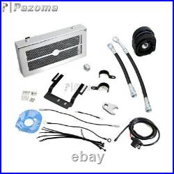 For Harley Softail Custom FXSTC Motorcycle Reefer Oil Cooler Fan Cooling System