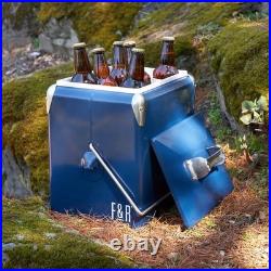 Foster & Rye Stainless Steel Retro Cooler, Vintage Metal cooler, Antique Foster & Rye Stainless Steel Retro Cooler, Vintage Metal cooler, Antique