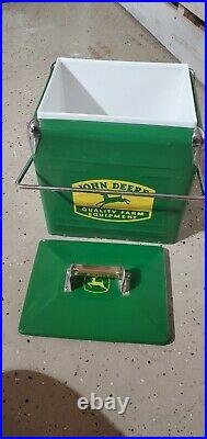 Foster & Rye Vintage/retro Metal Ice Cooler Ice Box JOHN DEERE Green