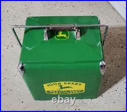 Foster & Rye Vintage/retro Metal Ice Cooler Ice Box JOHN DEERE Green