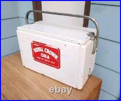 Free Shipping Vtg 1950s Metal RC Royal Crown BEST BY TASTE TEST Cooler Hinged