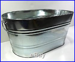 Galvanized Metal Ice Bucket Beverage Beer Drink Party Cooler Bucket15358