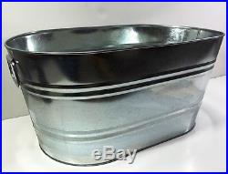 Galvanized Metal Ice Bucket Beverage Beer Drink Party Cooler Bucket15358