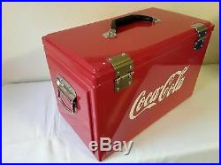 Getränke Retro Cooler! Nostalgischer Werkzeugkiste-Toolbox in Rot und aus Metall