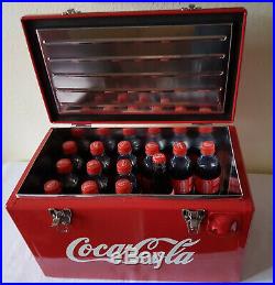 Getränke Retro Cooler! Nostalgischer Werkzeugkiste-Toolbox in Rot und aus Metall