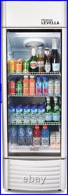 Glass Door Display Refrigerator 9.0 cu ft Commercial Beverage Cooler Silver Glass Door Display Refrigerator 9.0 cu ft Commercial Beverage Cooler Silver