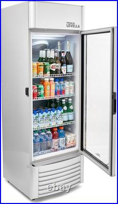 Glass Door Display Refrigerator 9.0 cu ft Commercial Beverage Cooler Silver Glass Door Display Refrigerator 9.0 cu ft Commercial Beverage Cooler Silver