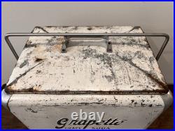 Grapette Vintage Metal Cooler Ice Chest Progress Refrigerator Co