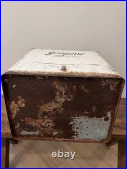 Grapette Vintage Metal Cooler Ice Chest Progress Refrigerator Co