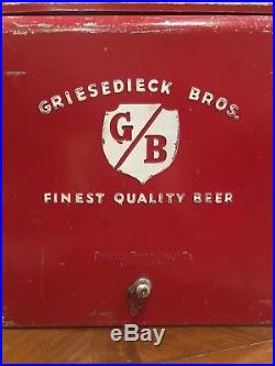 Griesedieck Bros. VINTAGE Metal Cooler In Good Condition