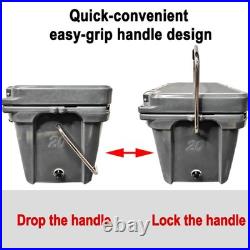 Hard Plastic 21 Quart Heavy-Duty Cooler with Metal Handle, Ultimate Insulation