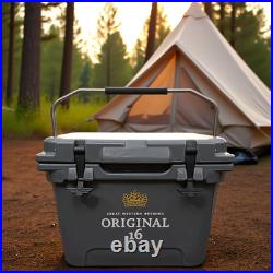 Hard Plastic 21 Quart Heavy-Duty Cooler with Metal Handle, Ultimate Insulation