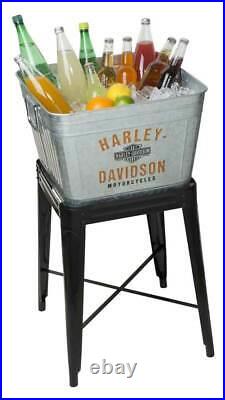 Harley-Davidson 42 Quart Galvanized Metal Cooler Tub with Stand HDX-98508