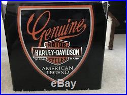 Harley Davidson Classic Retro Metal Cooler New In Box Rare In Black