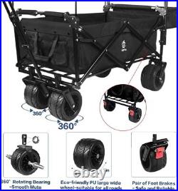 Heavy Duty Collapsible Wagon Cart Cooler Bag Outdoor Folding Utility Garden