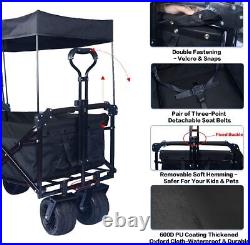 Heavy Duty Collapsible Wagon Cart Cooler Bag Outdoor Folding Utility Garden