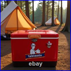 Heavy Duty Insulated Ice Bucket Vintage 54Qt Large Capacity Portable Ice Box