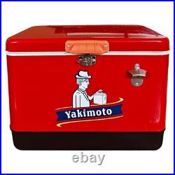 Heavy Duty Insulated Ice Bucket Vintage 54Qt Large Capacity Portable Ice Box