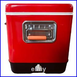 Heavy Duty Insulated Ice Bucket Vintage 54Qt Large Capacity Portable Ice Box