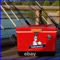 Heavy Duty Insulated Ice Bucket Vintage 54Qt Large Capacity Portable Ice Box