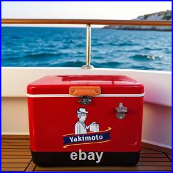 Heavy Duty Insulated Ice Bucket Vintage 54Qt Large Capacity Portable Ice Box