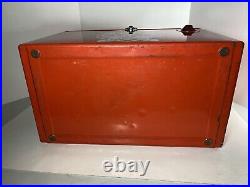 Heileman's Old Style Vintage Metal Beer Cooler Red 18x12x10 Advertising Chest