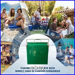 Heineken Classic Green Metal 13L/14Qt Cooler Box, Portable Insulated Ice Chest
