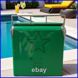 Heineken Green Metal Cooler, The Coolest Accessory by Your Poolside, Insulated