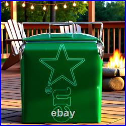 Heineken Portable Insulated Outdoor Cooler, 14Qt Beer&Beverage Metal Ice Bucket Heineken Portable Insulated Outdoor Cooler, 14Qt Beer&Beverage Metal Ice Bucket