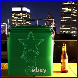 Heineken Vintage 14Qt Cooler Box, Portable Ice Chest to Elevate Your Beach Day Heineken Vintage 14Qt Cooler Box, Portable Ice Chest to Elevate Your Beach Day